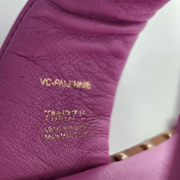 Vince Camuto Palennie Puffy Flat Slide Sandals Women 7M Pink Deep Orchid Leather - Picture 10 of 13